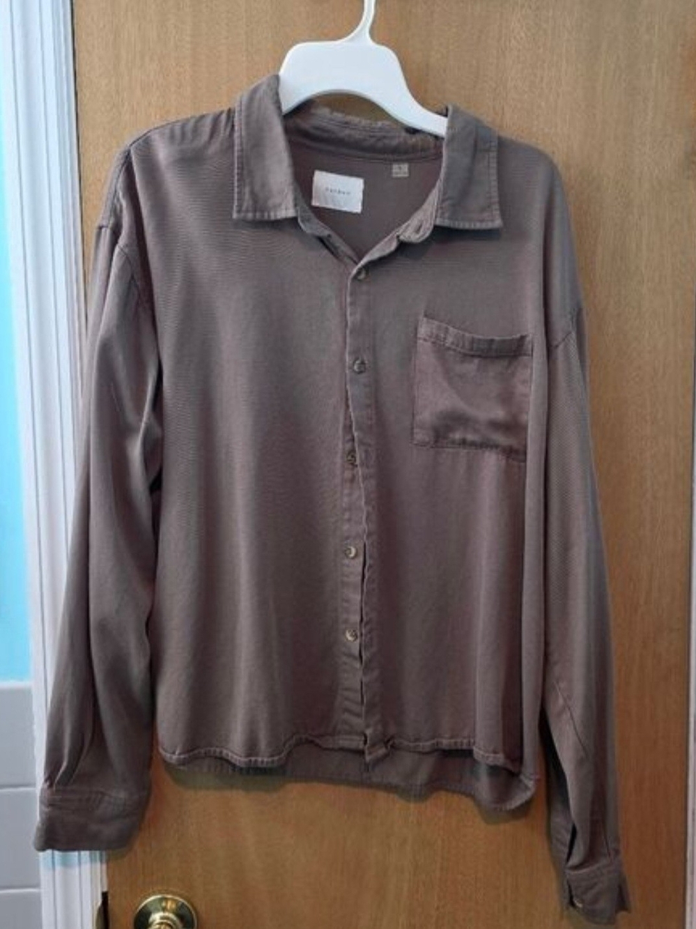 PacSun Long Sleeve Tee in Mauve Brown